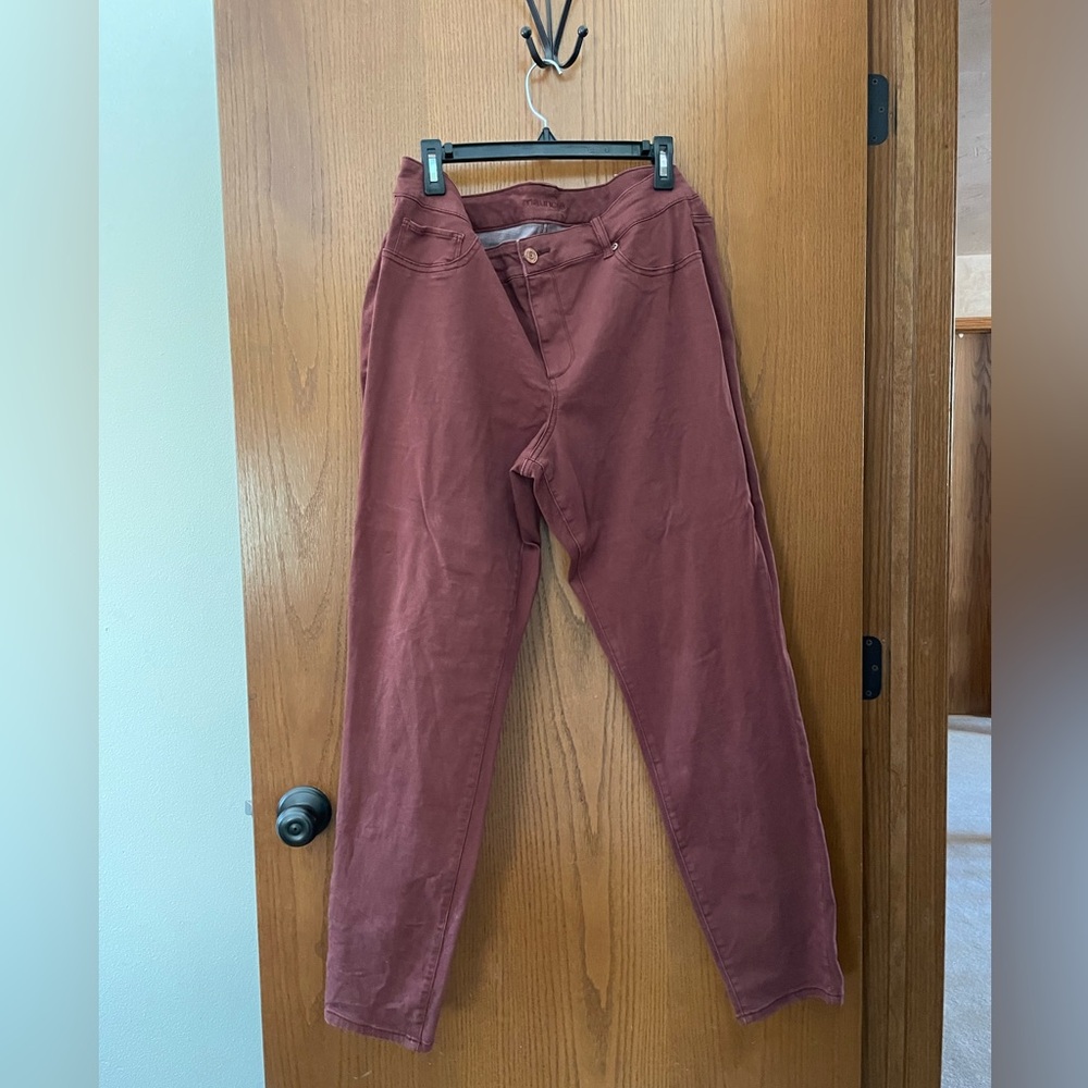 043Maurice’s size 20 long rust colored jeggings. EUC. Lots of stretch.